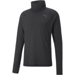 T shirt de running manches longues col roul - puma - homme - noir