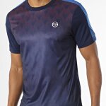 T - shirt foresta sergio tacchini bleu marine et bleu