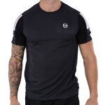 T - shirt homme sergio tacchini ginnico - noir - coton - col rond