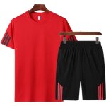 T - shirt et short ensemble de survêtement homme 2 pièces Été respirant sec rapide décontracté tee shirt ... T - shirt et short ensemble de survêtement homme 2 pièces Été respirant sec rapide décontracté tee shirt ...