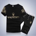 (t - shirts + short) maserati ensemble de t - shirt homme imprim� baggy t - shirt d�t� mode short de ...