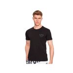 T - shirt slim logo brod� - emporio armani - homme - noir - manches courtes - 100% coton