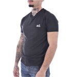 T - shirt stretch col v - just emporio - homme - noir - droite - manches courtes