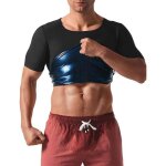 T - shirt de sudation noir - homme femme - dbardeur gainant sauna - manches courtes - fitness