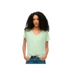 T shirt superdry femme oversize vert coton