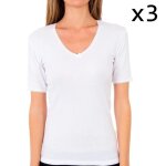 T - shirt thermique  manches courtes pour femme app01bs - blanc