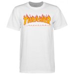 T - shirt thrasher magazine flame blanc