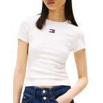 T - shirt tommy hilfiger slim badge ribbed femmes
