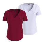 T - shirts tommy hilfiger slim soft v - neck femmes (lot de 2) T - shirts tommy hilfiger slim soft v - neck femmes (lot de 2)