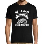 T - shirt - tracteur - collection passion sport - noir - homme - manches courtes - coton