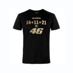 T - shirt vr46 valencia limited officiel motogp - vr46 - homme - noir - manches courtes - coton