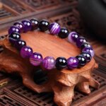 Bracelet - shop - story - spiritualit - agates violette - mixte - adulte