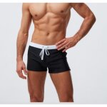 Short de bain pour homme - beach shorts - noir - s�chage rapide & respirant - cordon ajustable