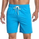 Short de bain homme maillot 2 - in - 1 schage rapide short de plage ete taille elastique avec poches ...
