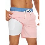 Short de bain homme maillot 2 - in - 1 séchage rapide short de plage ete taille elastique avec poches ... Short de bain homme maillot 2 - in - 1 séchage rapide short de plage ete taille elastique avec poches ...