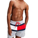 Short de bain homme - tommy jeans - medium drawstring - blanc - homme - adulte