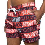 Short de bain homme - tommy jeans - motif logo - rouge