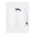 Short de bain - emporio armani - logo brod - blanc - homme
