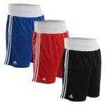 Short de boxe anglaise - adidas - bleu et blanc