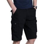 Short cargo homme - marque - couleur unie - taille moyenne droite - casual - �t� baggy