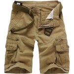 Short cargo homme regular 100% coton casual shorts multi - poches vêtement dété - kaki - homme - adulte ... Short cargo homme regular 100% coton casual shorts multi - poches vêtement dété - kaki - homme - adulte ...