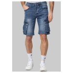 Short cargo jeans - bleu - homme - 100% coton - 2 poches avant - 2 poches arrières Short cargo jeans - bleu - homme - 100% coton - 2 poches avant - 2 poches arrières