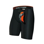 Short de compression avec coquille de protection - shockdoctor - 337 bk - noir - taille xl - homme