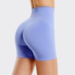 Short de compression femme stretch taille haute sport jogging yoga fitness couleur unie