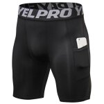 Short de compression homme - fondupin - running - noir - schage rapide et respirant