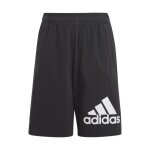 Short coton - adidas - junior - noir - 100% coton - taille �lastiqu�e