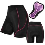 Shorts de cyclisme pour femme - modle - rembourrage 3d - schage rapide - rose