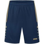 Short enfant jako allround - bleu marine / jaune - polyester recycl - bord lastique avec cordon de ...