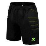 Short de gardien de but - kelme - noir - vert fluo - 100% polyester - respirant - adulte
