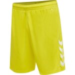 Short de handball adulte - hummel - core xk - jaune - polyester - respirant