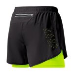 Shorts homme running double couche noir schage rapide fitness sport musculation gaomin? - vert