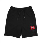 Short dilson hugo noir en molleton de coton