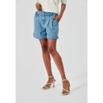 Short en jean femme - kaporal - vrise - coupe mom - taille haute - bleu