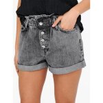Short en jean gris pour femme only onlcuba life paperbag dnm shorts noos Short en jean gris pour femme only onlcuba life paperbag dnm shorts noos