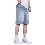 Short en jeans homme ete coupe droite taille elastique casual short denim vintage stretch 5 poches effet ... Short en jeans homme ete coupe droite taille elastique casual short denim vintage stretch 5 poches effet ...