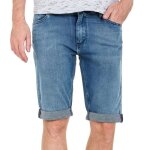 Short en jeans - teddy smith - scotty - bleu - coupe classique - 5 poches