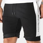 Short jogging homme - sergio tacchini - vunkan - noir - tendance - respirant