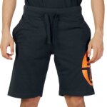 Short homme - sergio tacchini - marine / orange - taille lastique - 100% coton