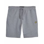 Short en molleton � logo en coton biologique pour homme - lyle & scott - gris