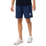 Short en molleton � logo empil� essentials - new balance - homme - bleu
