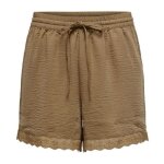 Short noir avec dentelle et poches latrales - jdy - femme - dentelle - adulte