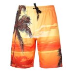 Short de plage maillot de bain homme imprim style ample - orange - mp11477839