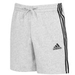 Short en polaire - adidas - essentials 3 ray�s - gris / noir - coupe regular - homme