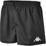 Short de rugby junior - kappa - fredo - 100% polyester - noir - gar�on