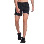 Short de running aero 5 - 2xu - noir - homme - l�ger et respirant - poches lat�rales et arri�re zipp�e ...