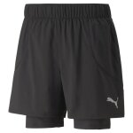 Short de sport 2 en 1 - puma - running - homme - noir